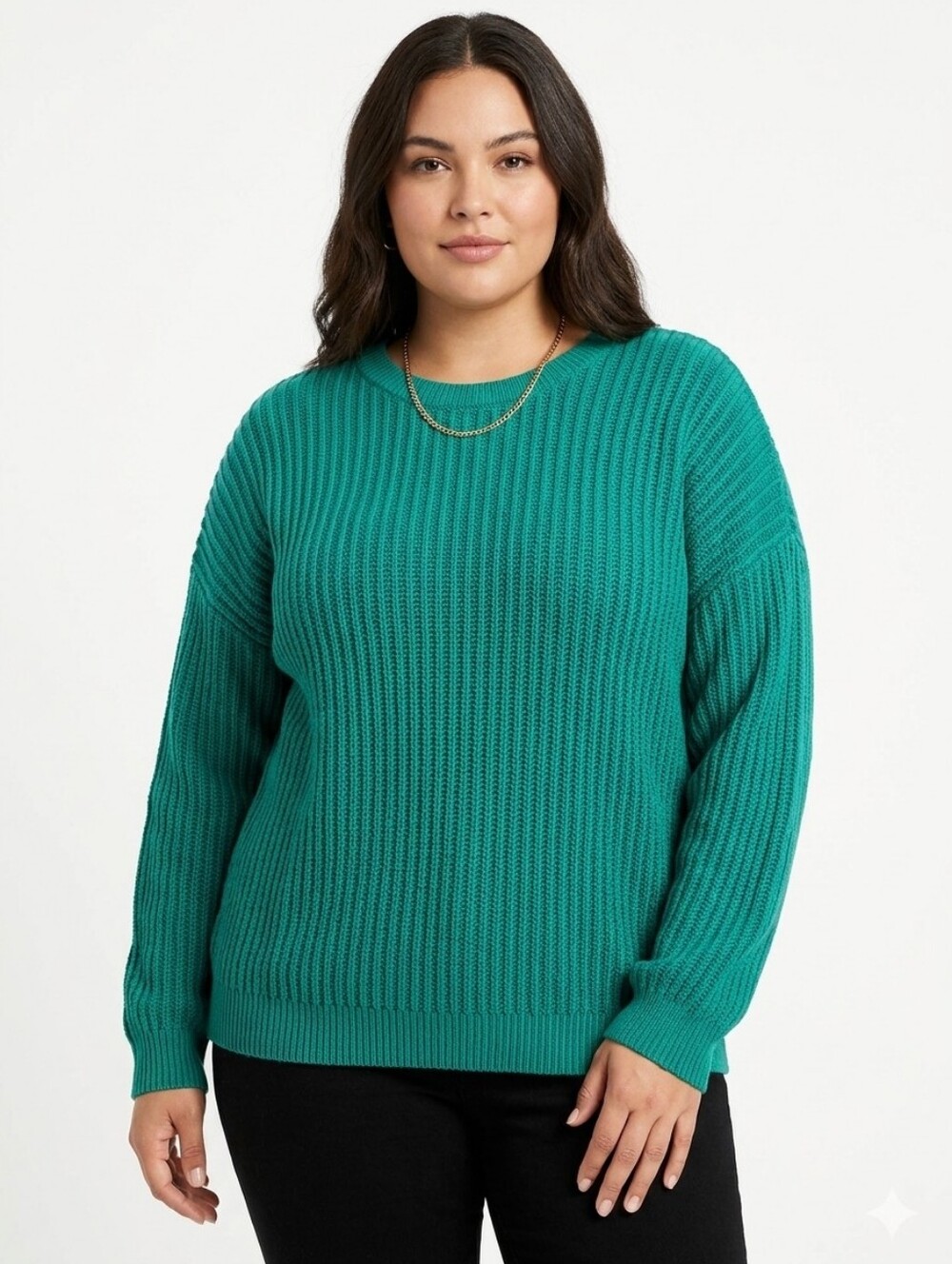 FOREVER 21 + Teal dolman sleeve sweater size 2X